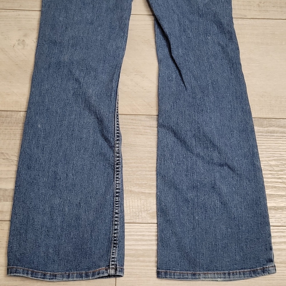 👖Paris Blues Jeans Womens 5 Medium Wash Flare Stretch Low Rise Y2K 90's Boho - Picture 10 of 16